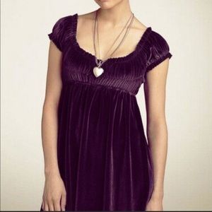 Free People purple velvet dress